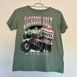 Brand is Mighty Fine. Size XS. Color is green.